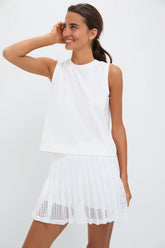 White Performance Cotton Sasha Tank